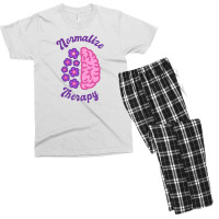 Normalize Therapy - Society Men's T-shirt Pajama Set | Artistshot