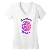 Normalize Therapy - Society Women's V-neck T-shirt | Artistshot