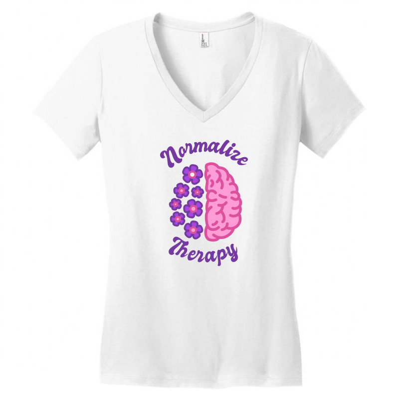 Normalize Therapy - Society Women's V-Neck T-Shirt by Ashira_Designs | Artistshot