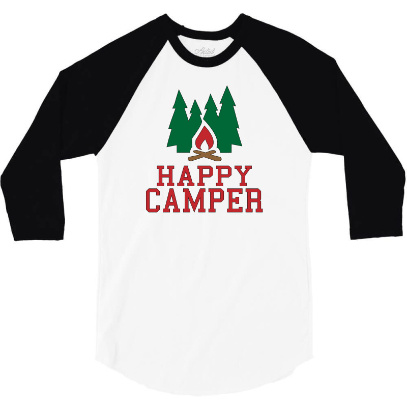 Happy Camper 3/4 Sleeve Shirt | Artistshot