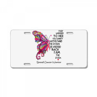 Womens Pink Butterfly I Am The Storm Breast Cancer Warrior T Shirt License Plate | Artistshot