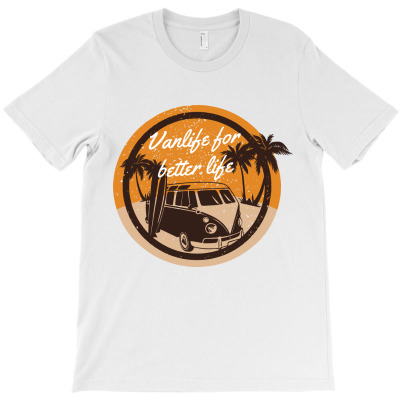 Vanlife For Better Life, Vintage Car, Cars T-shirt Designed By Elshan