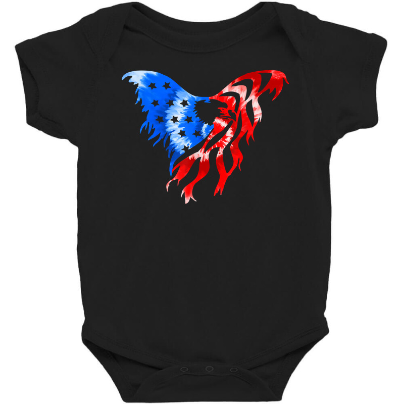 Tie Dye Bald Eagle American Flag Patriotic Happy 4th Of July T Shirt Baby Bodysuit | Artistshot