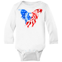 Tie Dye Bald Eagle American Flag Patriotic Happy 4th Of July T Shirt Long Sleeve Baby Bodysuit | Artistshot