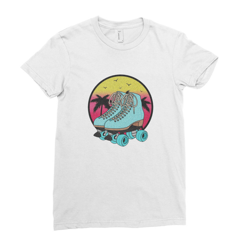 Roller Skate Ladies Fitted T-Shirt by zig street | Artistshot