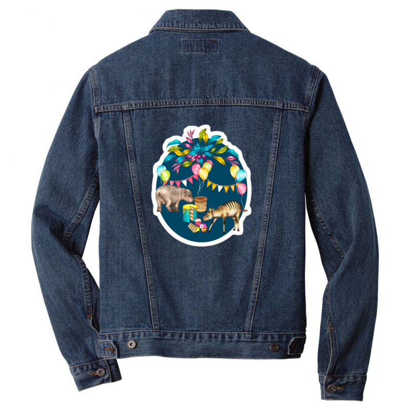 Tropical Paradise Men Denim Jacket by isaq | Artistshot