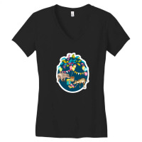 Tropical Paradise Women's V-neck T-shirt | Artistshot