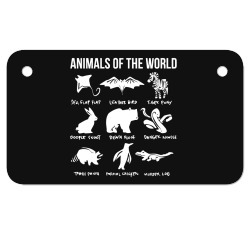 animals of the world funny vintage humor classic Motorcycle License Plate | Artistshot