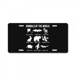 animals of the world funny vintage humor classic License Plate | Artistshot