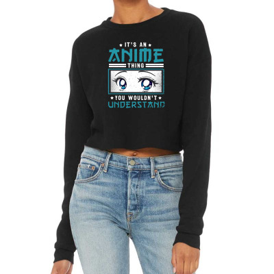 Anime Design For A Anime Fan Unisex Cropped Sweater Designed By Wildern