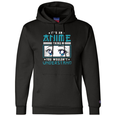 Anime Design For A Anime Fan Unisex Champion Hoodie Designed By Wildern