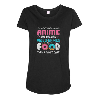 Anime Fan Maternity Scoop Neck T-shirt Designed By Wildern