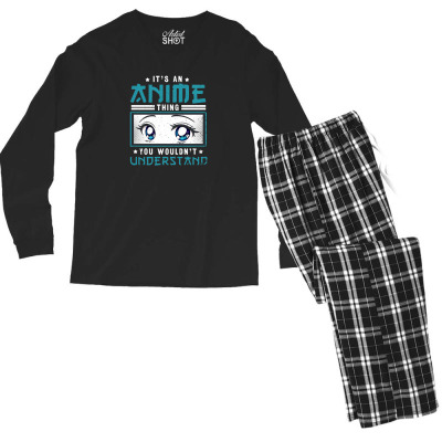 Anime Design For A Anime Fan Unisex Men's Long Sleeve Pajama Set Designed By Wildern