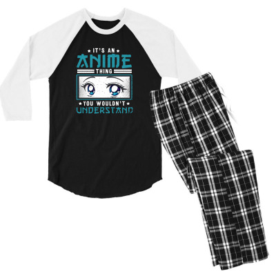 Anime Design For A Anime Fan Unisex Men's 3/4 Sleeve Pajama Set Designed By Wildern