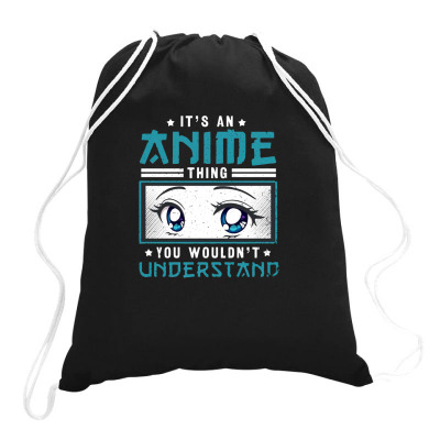 Anime Design For A Anime Fan Unisex Drawstring Bags Designed By Wildern