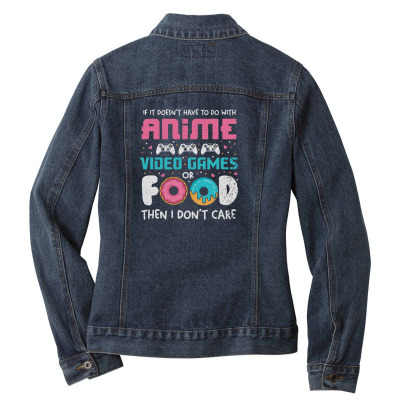 Anime Fan Ladies Denim Jacket Designed By Wildern