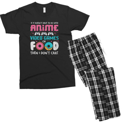 Anime Fan Men's T-shirt Pajama Set Designed By Wildern