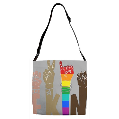 Be Kind Rainbow Adjustable Strap Totes Designed By Wildern