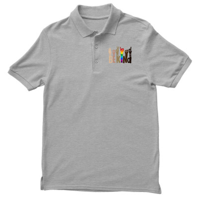 Be Kind Rainbow Men's Polo Shirt Designed By Wildern