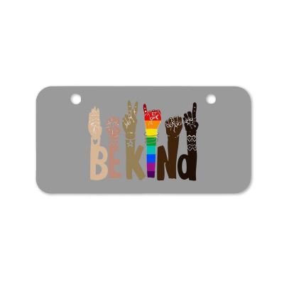 Be Kind Rainbow Bicycle License Plate Designed By Wildern