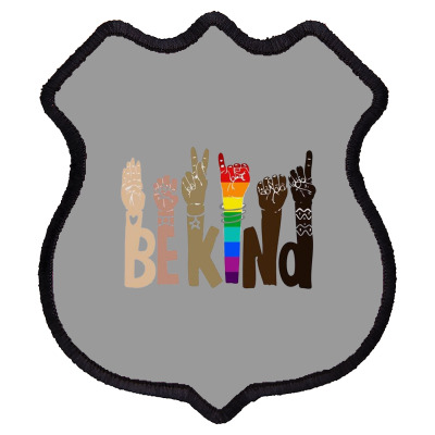 Be Kind Rainbow Shield Patch Designed By Wildern