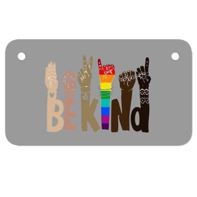 Be Kind Rainbow Motorcycle License Plate Designed By Wildern