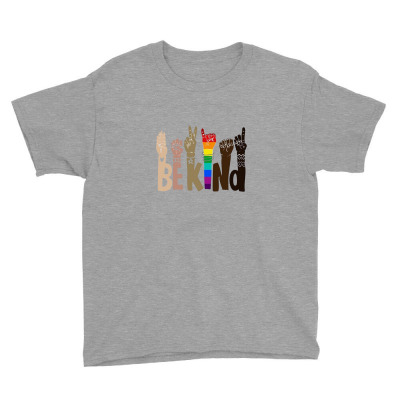 Be Kind Rainbow Youth Tee Designed By Wildern