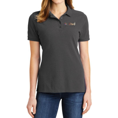 Be Kind Sign Language Ladies Polo Shirt Designed By Wildern