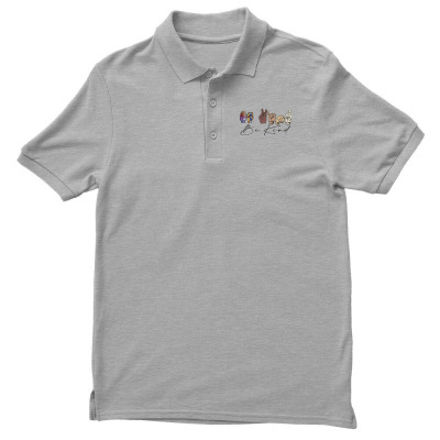 Be Kind Sign Language Men's Polo Shirt Designed By Wildern