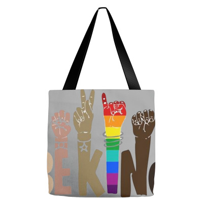 Be Kind Rainbow Tote Bags Designed By Wildern