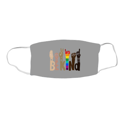 Be Kind Rainbow Face Mask Rectangle Designed By Wildern