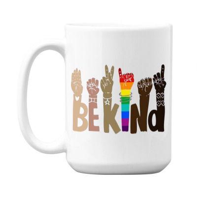 Be Kind Rainbow 15 Oz Coffee Mug Designed By Wildern