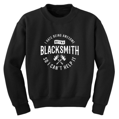 Blacksmith Blacksmithing Youth Sweatshirt Designed By Wildern