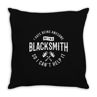 Blacksmith Blacksmithing Throw Pillow Designed By Wildern