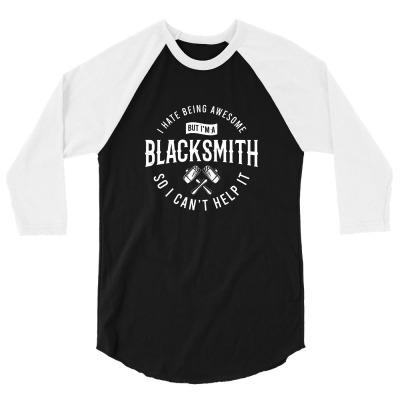 Blacksmith Blacksmithing 3/4 Sleeve Shirt Designed By Wildern