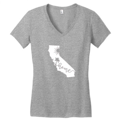 California Home Women's V-neck T-shirt Designed By Wildern