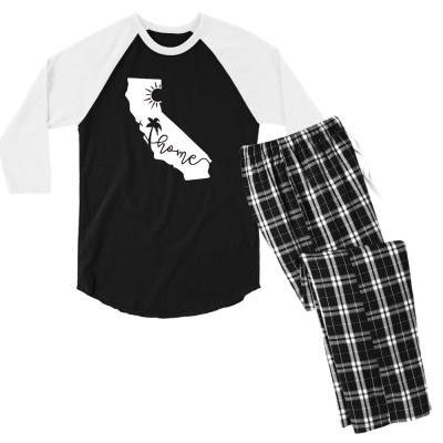 California Home Men's 3/4 Sleeve Pajama Set Designed By Wildern