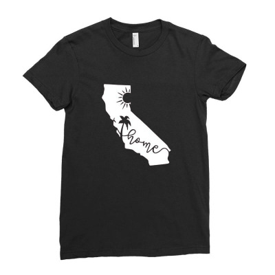 California Home Ladies Fitted T-shirt Designed By Wildern