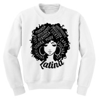 Reina Empowered Latina Poder Latina Pride Hispanic Heritage T Shirt Youth Sweatshirt | Artistshot