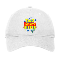 Sister Two Infinity And Beyond Birthday Decorations 2nd Bday T Shirt Adjustable Cap | Artistshot