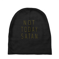 Not Today Satan Baby Beanies | Artistshot