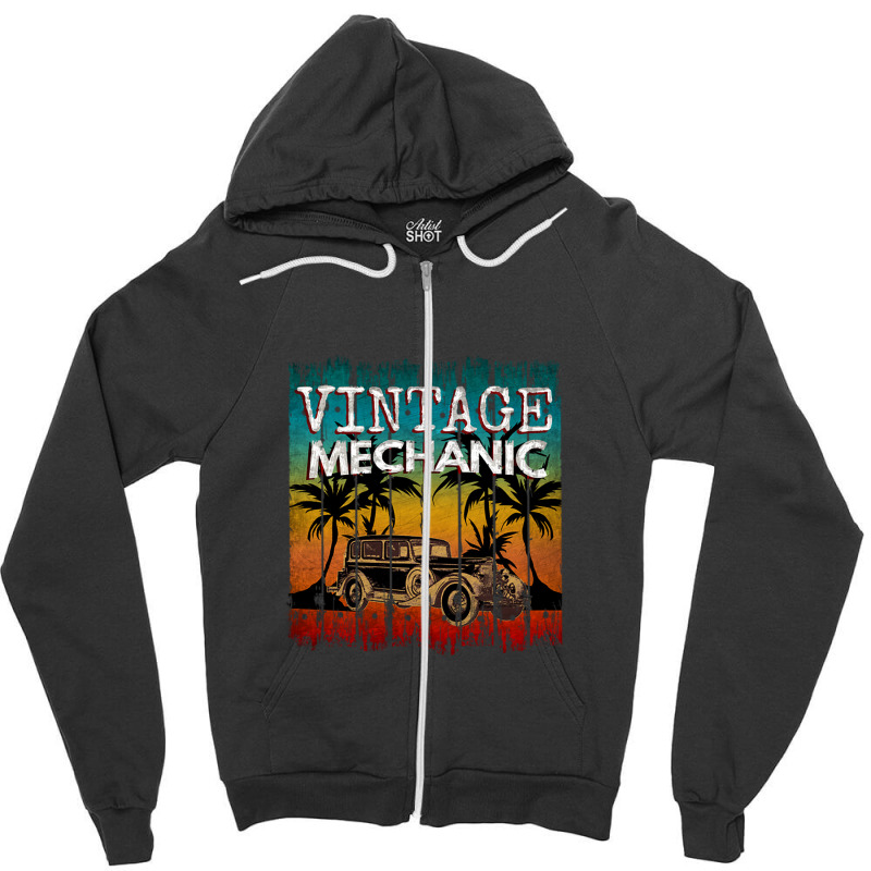 Vintage Mechanic Zipper Hoodie | Artistshot