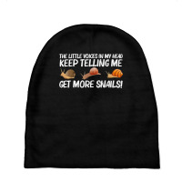 Funny Snail Design For Men Women Freshwater Snail Lovers T Shirt Baby Beanies | Artistshot