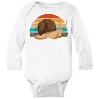 Garden Animal Snail Lover Retro Gastropod Snail T Shirt Long Sleeve Baby Bodysuit | Artistshot