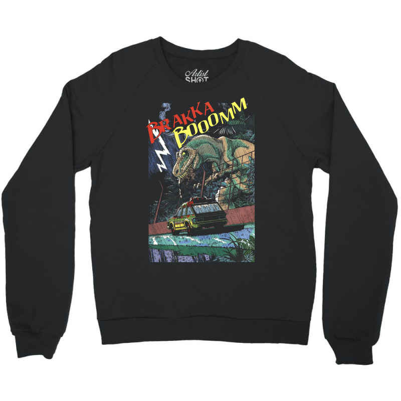 T-rex Terror Jurassic Dinosaur Attack Crewneck Sweatshirt | Artistshot