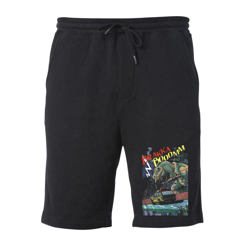 T-rex Terror Jurassic Dinosaur Attack Fleece Short | Artistshot