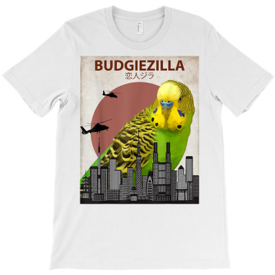 Budgiezilla  Budgie T Shirt For Budgerigar Parakeet Lovers T-shirt Designed By Butledona