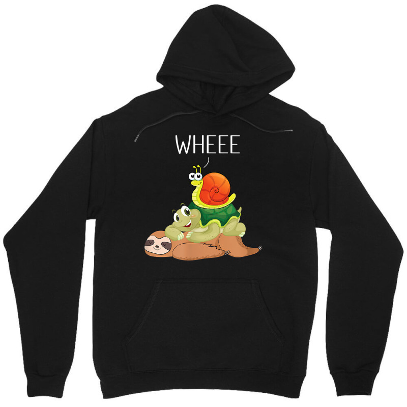 Sloth Turtle Snail Animals Piggyback Slow Motion Running T Shirt Unisex Hoodie by JahmayaWhittle | Artistshot