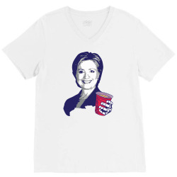 Hillary Clinton Celebrating 4th Of July V-Neck Tee | Artistshot