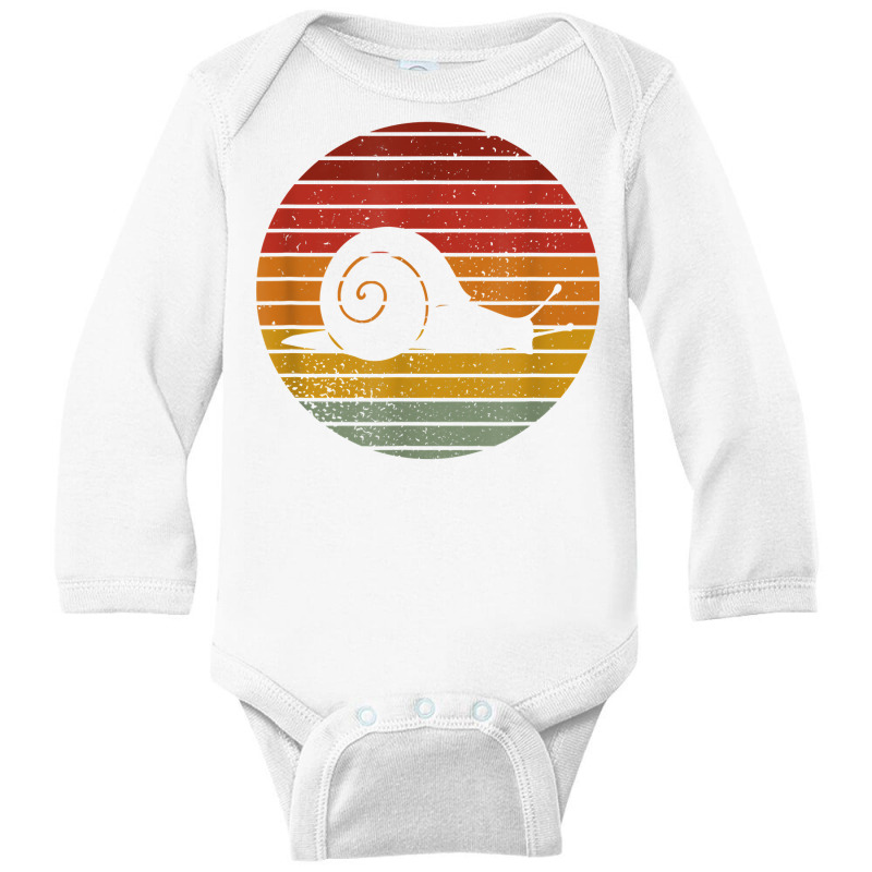 Snail Shirt, Retro Vintage Snail Animal T Shirt Long Sleeve Baby Bodysuit by jermonmccline | Artistshot